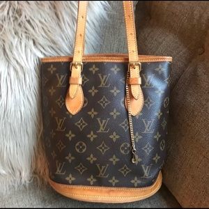 Authentic Louis Vuitton RELINED Bucket PM Monogram
